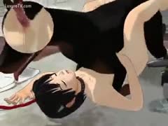Sweet and one time sinless juvenile Asian black cock sluts fucked by an beast in this animation porn